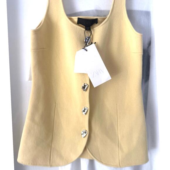 ZARA Yellow Knit Women's Top NWT Medium - Picture 9 of 10